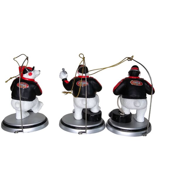 Coca-Cola Polar Bear Holiday Ornaments With Accessories Limited Edition 1990s - Picture 4 of 7